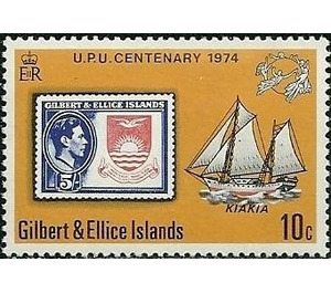 Stamp from 1939, sailing ship "Kiakia" - Micronesia / Gilbert and Ellice Islands 1974 - 10