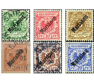 Stamps of Germany overprinted Marianen - Micronesia / Mariana Islands, German Administration 1899 Set