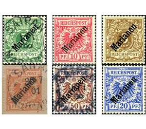 Stamps of Germany overprinted Marianen - Micronesia / Mariana Islands, German Administration 1899 Set