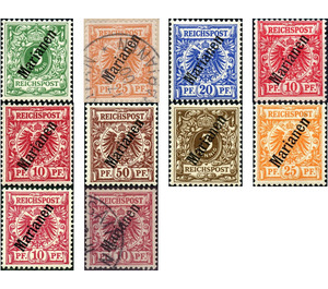 Stamps of Germany overprinted Marianen - Micronesia / Mariana Islands, German Administration 1900 Set
