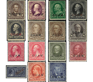 Stamps overprinted “Guam” - Micronesia / Guam 1899 Set