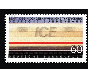 Start of the ICE traffic of the German Federal Railways  - Germany / Federal Republic of Germany 1991 - 60 Pfennig