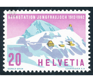 Station Jungfraujoch  - Switzerland 1962 - 20 Rappen