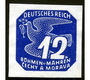 Stylized dove - Germany / Old German States / Bohemia and Moravia 1943 - 12