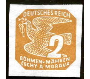 Stylized dove - Germany / Old German States / Bohemia and Moravia 1943 - 2