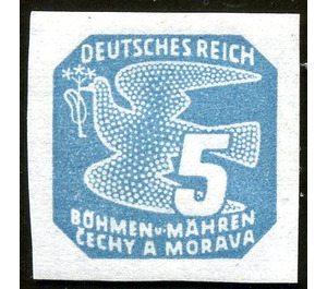 Stylized dove - Germany / Old German States / Bohemia and Moravia 1943 - 5