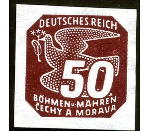Stylized dove - Germany / Old German States / Bohemia and Moravia 1943 - 50