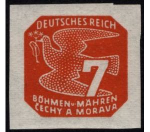 Stylized dove - Germany / Old German States / Bohemia and Moravia 1943 - 7