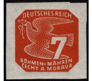 Stylized dove - Germany / Old German States / Bohemia and Moravia 1943 - 7