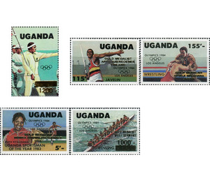 Summer Olympic Games 1984 - Los Angeles (overprint) - East Africa / Uganda 1985 Set