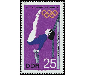 Summer Olympic Games, Mexico City  - Germany / German Democratic Republic 1968 - 25 Pfennig