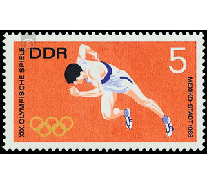 Summer Olympic Games, Mexico City  - Germany / German Democratic Republic 1968 - 5 Pfennig