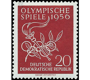 Summer Olympics, Melbourne  - Germany / German Democratic Republic 1956 - 20 Pfennig