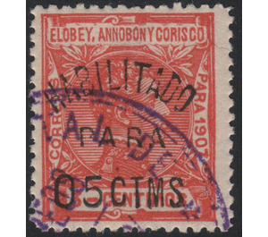 Surcharge 05c on 3c - Central Africa / Equatorial Guinea  / Elobey, Annobon and Corisco 1909 - 5