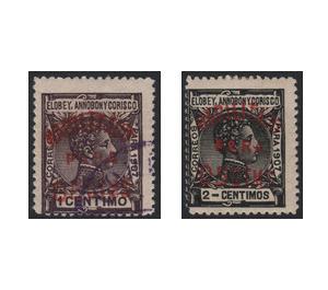 Surcharged Stamps - Central Africa / Equatorial Guinea  / Elobey, Annobon and Corisco 1910 Set