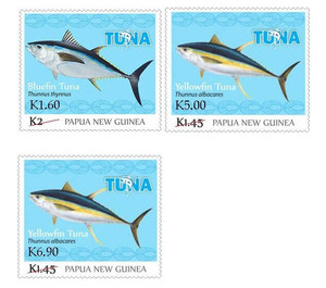 Surcharges on Tuna Industry Stamps of 2016 (2020) - Melanesia / Papua and New Guinea / Papua New Guinea 2020 Set