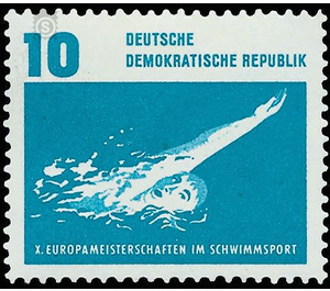 Swimming European Championships, Leipzig  - Germany / German Democratic Republic 1962 - 10 Pfennig