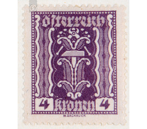 Symbolic representations  - Austria / Republic of German Austria / German-Austria 1922 - 4 Krone