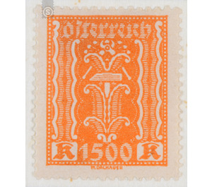 Symbolic representations  - Austria / Republic of German Austria / German-Austria 1924 - 1,500 Krone