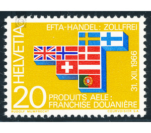 Tariff barriers repeal  - Switzerland 1967 - 20 Rappen