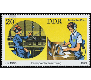 Telephone exchanges and telegrams earlier and today  - Germany / German Democratic Republic 1979 - 20 Pfennig