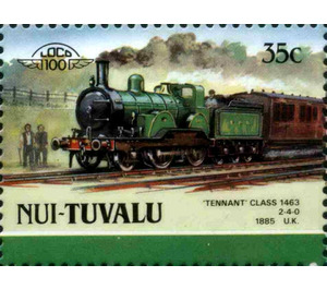 "Tennant" Class 1463 2-4-0 1885 UK - Polynesia / Tuvalu, Nui 1987