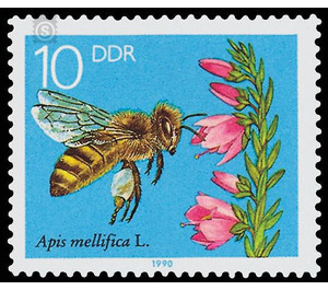 The bee  - Germany / German Democratic Republic 1990 - 10 Pfennig