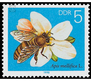 The bee  - Germany / German Democratic Republic 1990 - 5 Pfennig