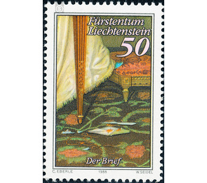 The letter  - Liechtenstein 1988 - 50 Rappen