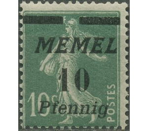 The Seederess, italic overprint Memel - Germany / Old German States / Memel Territory 1922 - 10