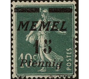 The Seederess, italic overprint Memel - Germany / Old German States / Memel Territory 1922 - 15