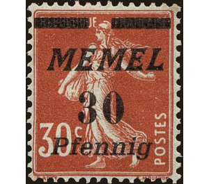 The Seederess, italic overprint Memel - Germany / Old German States / Memel Territory 1922 - 30