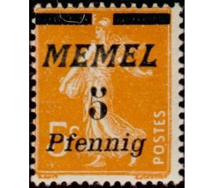 The Seederess, italic overprint Memel - Germany / Old German States / Memel Territory 1922 - 5