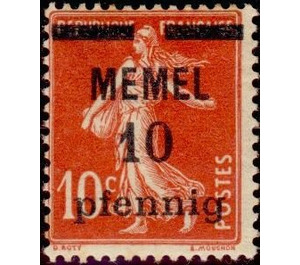 The Seederess, overprint Memel - Germany / Old German States / Memel Territory 1920 - 10