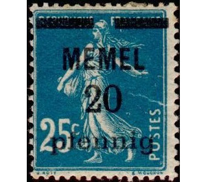 The Seederess, overprint Memel - Germany / Old German States / Memel Territory 1920 - 20