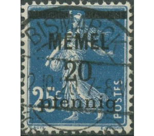 The Seederess, overprint Memel - Germany / Old German States / Memel Territory 1920 - 20