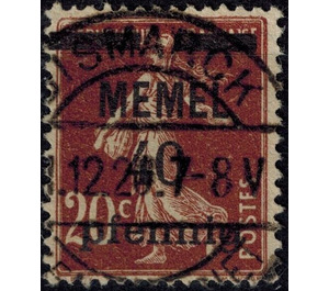 The Seederess, overprint Memel - Germany / Old German States / Memel Territory 1920 - 40