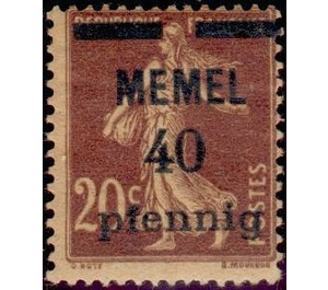 The Seederess, overprint Memel - Germany / Old German States / Memel Territory 1920 - 40