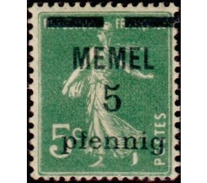 The Seederess, overprint Memel - Germany / Old German States / Memel Territory 1920 - 5