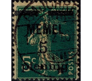 The Seederess, overprint Memel - Germany / Old German States / Memel Territory 1920 - 5