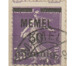 The Seederess, overprint Memel - Germany / Old German States / Memel Territory 1920 - 50