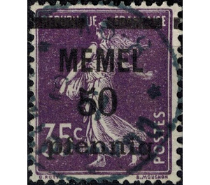 The Seederess, overprint Memel - Germany / Old German States / Memel Territory 1920 - 50