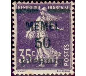 The Seederess, overprint Memel - Germany / Old German States / Memel Territory 1920 - 50