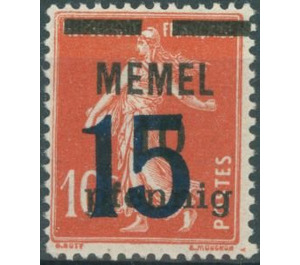 The Seederess, overprint Memel - Germany / Old German States / Memel Territory 1921 - 15