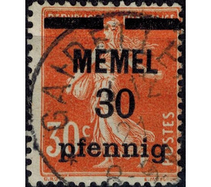 The Seederess, overprint Memel - Germany / Old German States / Memel Territory 1921 - 30