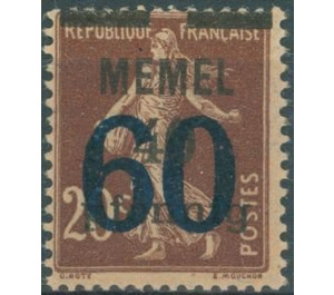 The Seederess, overprint Memel - Germany / Old German States / Memel Territory 1921 - 60