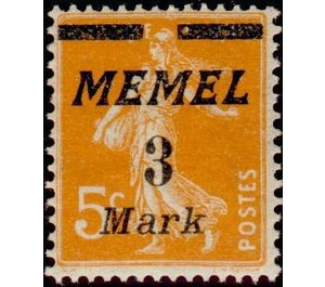 The Seederess, overprint Memel - Germany / Old German States / Memel Territory 1922 - 3