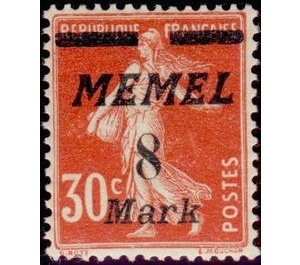 The Seederess, overprint Memel - Germany / Old German States / Memel Territory 1922 - 8