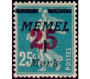 The Seederess, overprint Memel - Germany / Old German States / Memel Territory 1923 - 25