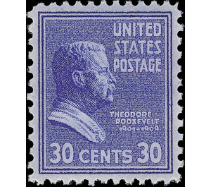 Theodore Roosevelt (1858-1919), 26th President of the U.S.A. - United States of America 1938